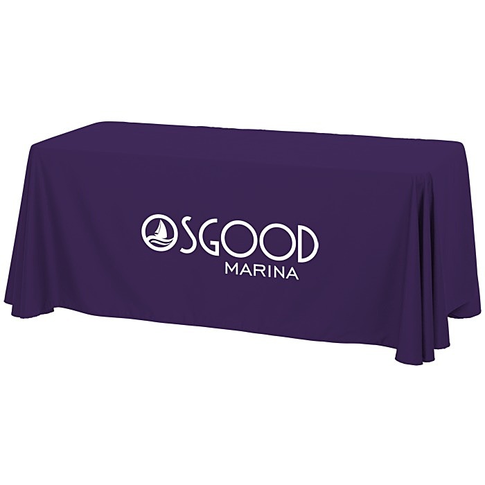 Custom Hemmed Closed-Back Poly/Cotton Table Throw - 6'