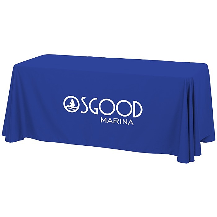 Custom Hemmed Closed-Back Poly/Cotton Table Throw - 6'