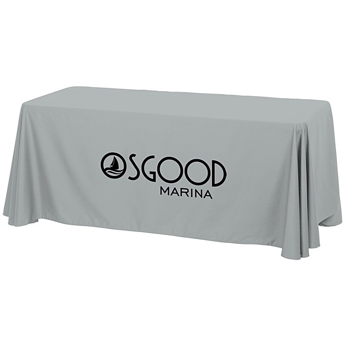 Custom Hemmed Closed-Back Poly/Cotton Table Throw - 6'