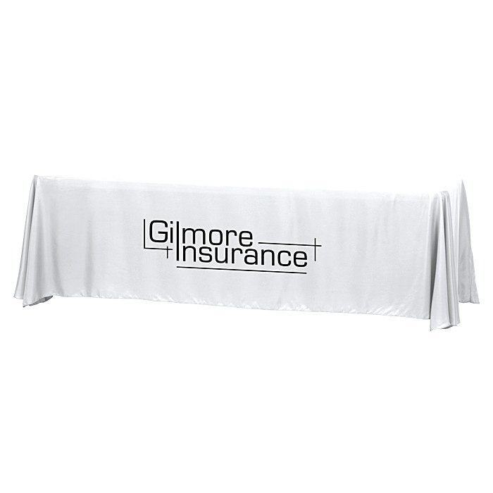 Custom Hemmed Closed-Back Poly/Cotton Table Throw - 8'