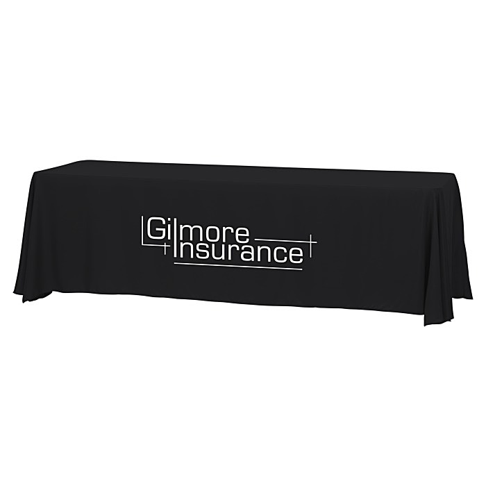 Custom Hemmed Closed-Back Poly/Cotton Table Throw - 8'