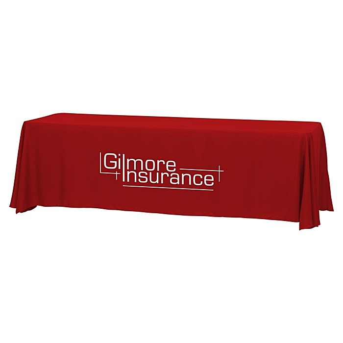 Custom Hemmed Closed-Back Poly/Cotton Table Throw - 8'