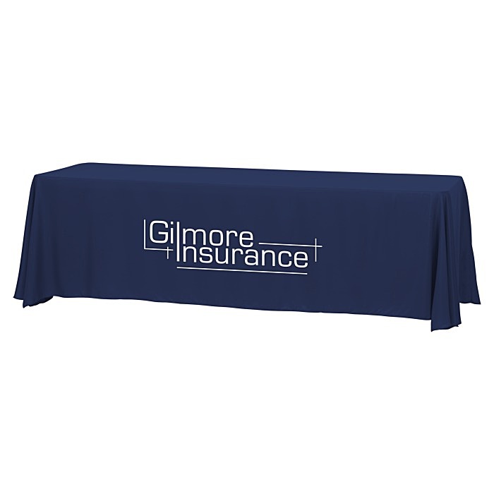 Custom Hemmed Closed-Back Poly/Cotton Table Throw - 8'