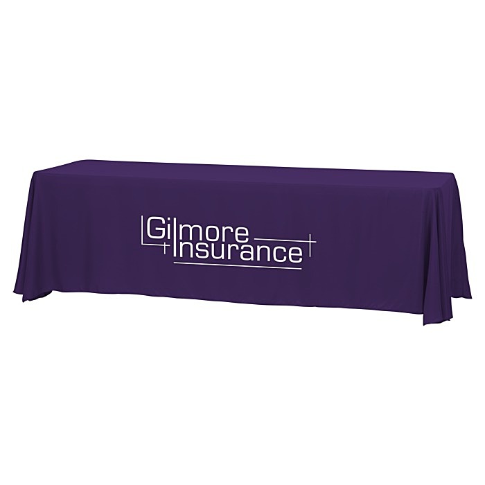Custom Hemmed Closed-Back Poly/Cotton Table Throw - 8'