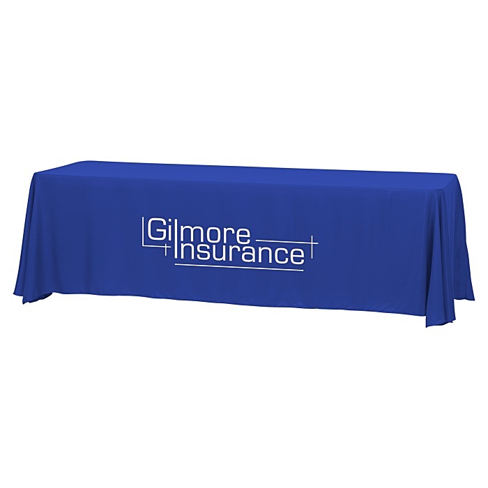 Custom Hemmed Closed-Back Poly/Cotton Table Throw - 8'