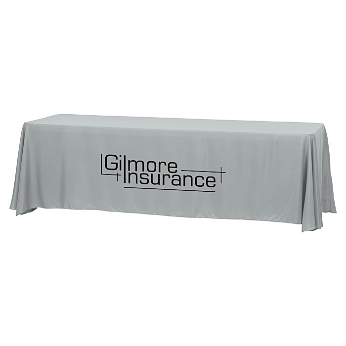 Custom Hemmed Closed-Back Poly/Cotton Table Throw - 8'