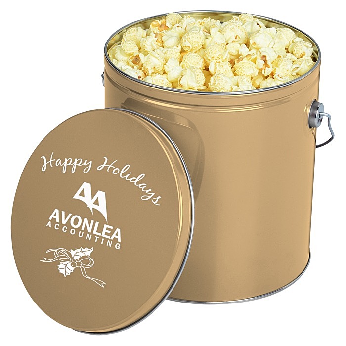Custom Butter Popcorn Tin - 1-Gallon