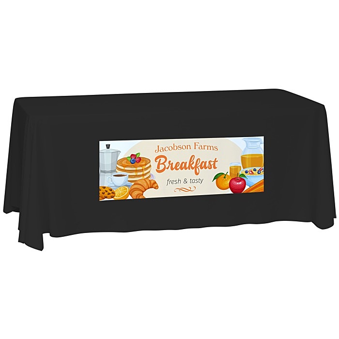 Custom Laser Edge Closed-Back Table Throw - 6 feet