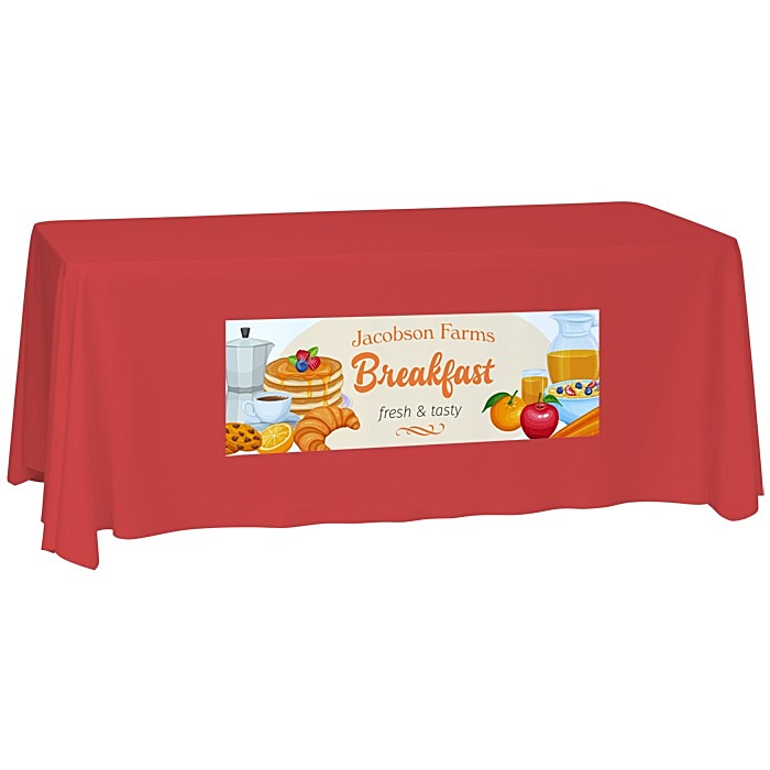 Custom Laser Edge Closed-Back Table Throw - 6 feet