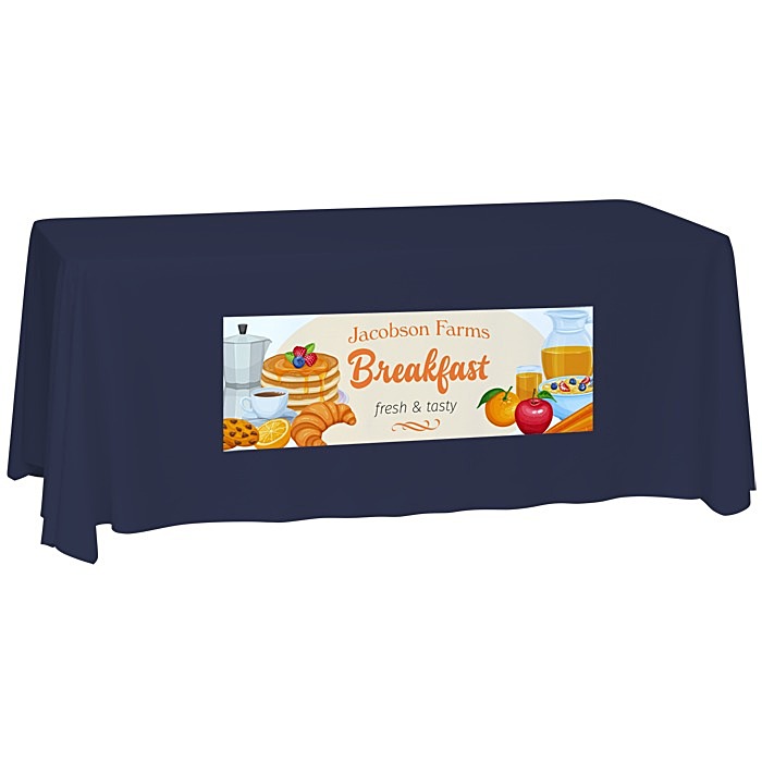 Custom Laser Edge Closed-Back Table Throw - 6 feet