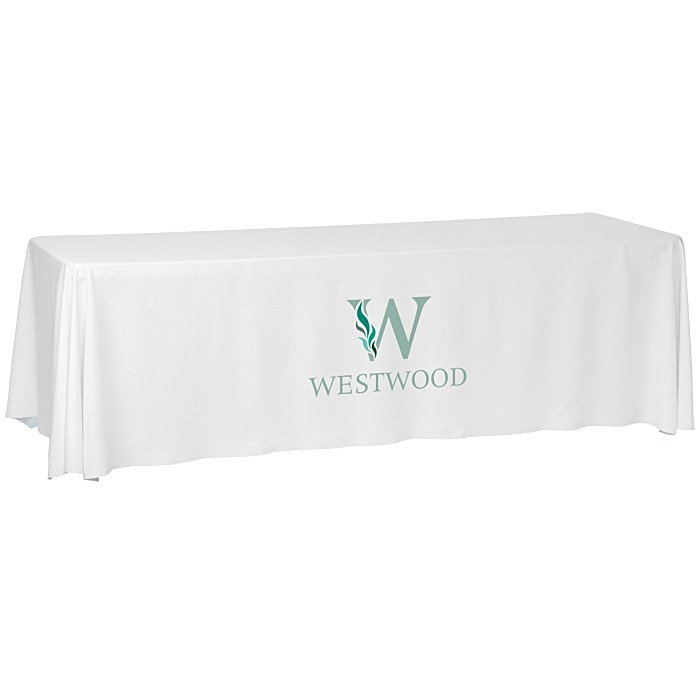 Custom Laser Edge Closed-Back Table Throw - 8 feet