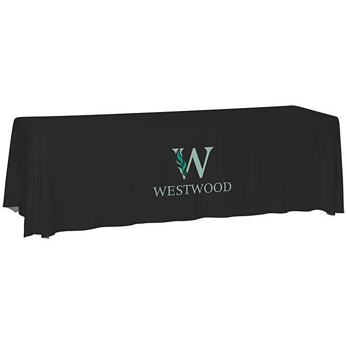 Custom Laser Edge Closed-Back Table Throw - 8 feet