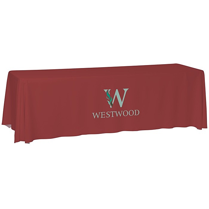 Custom Laser Edge Closed-Back Table Throw - 8 feet