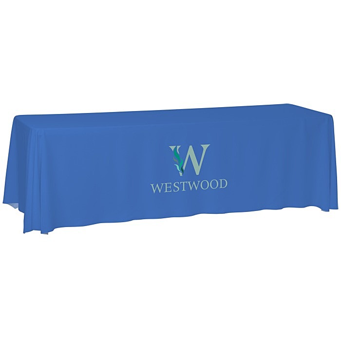 Custom Laser Edge Closed-Back Table Throw - 8 feet