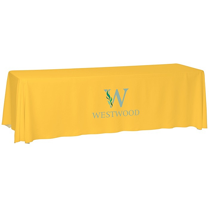 Custom Laser Edge Closed-Back Table Throw - 8 feet