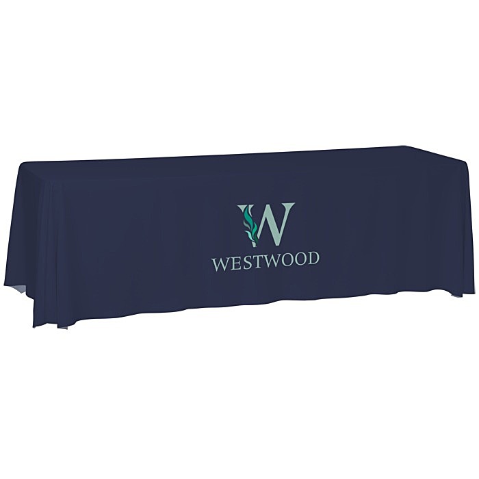 Custom Laser Edge Closed-Back Table Throw - 8 feet