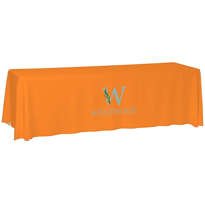 Custom Laser Edge Closed-Back Table Throw - 8 feet