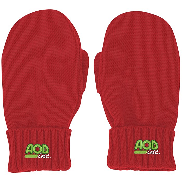 Custom Rib Cuff Knit Mittens