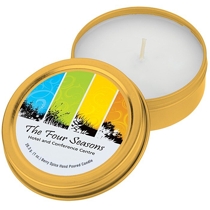Custom Candle in Metal Tin - 1 oz - Berry Spice