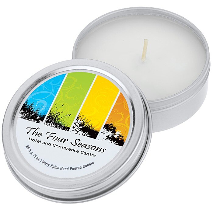 Custom Candle in Metal Tin - 1 oz - Berry Spice