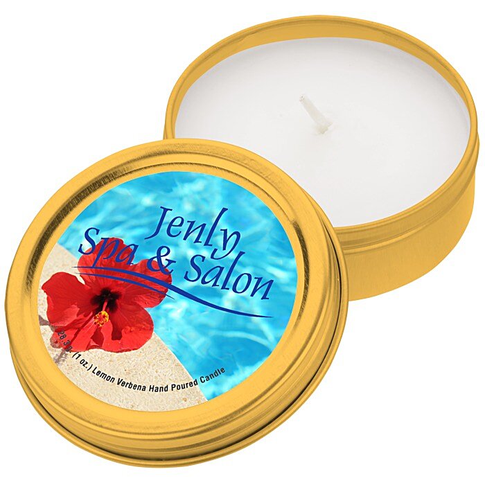 Custom Candle in Metal Tin - 1 oz. - Lemon Verbena
