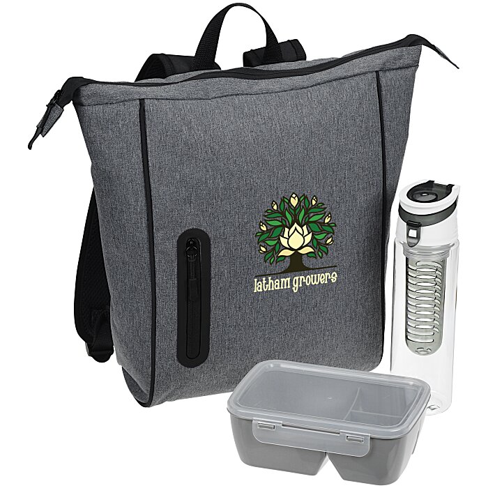 Custom To Go Oval Zipper Lunch Set