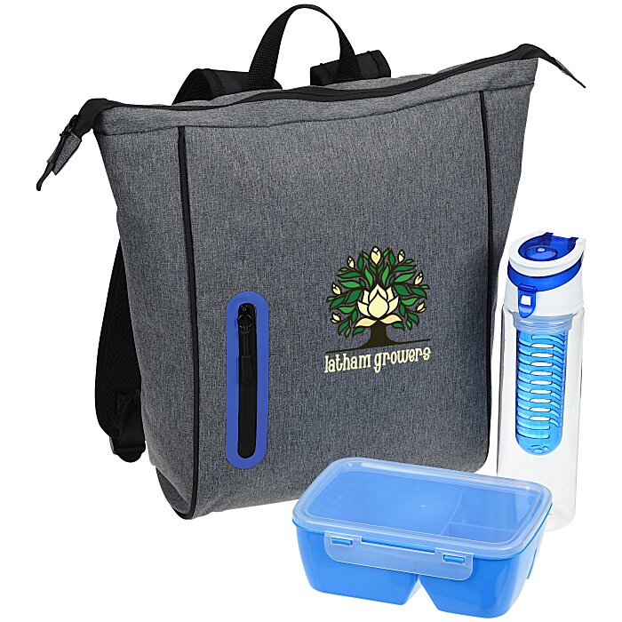 Custom To Go Oval Zipper Lunch Set