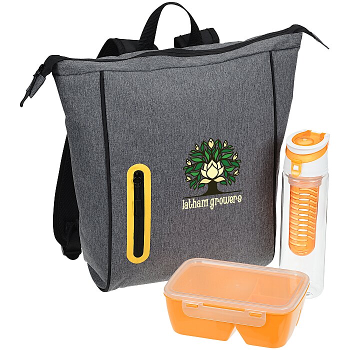 Custom To Go Oval Zipper Lunch Set