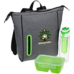 Custom To Go Oval Zipper Lunch Set