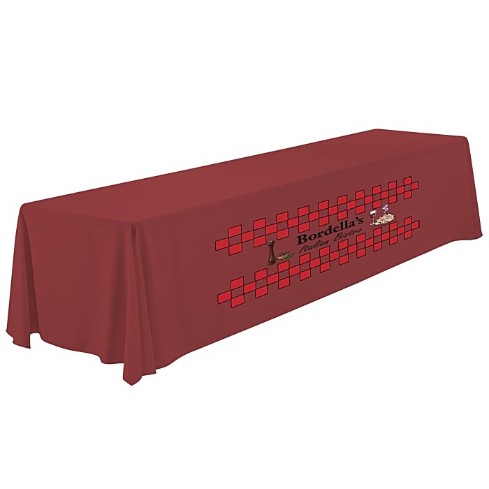 Custom Serged Closed-Back Table Throw - 12 feet