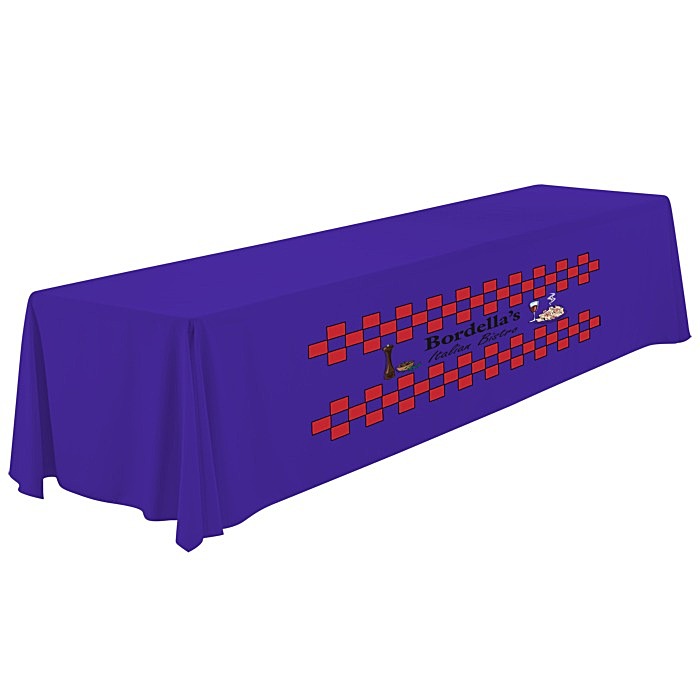 Custom Serged Closed-Back Table Throw - 12 feet