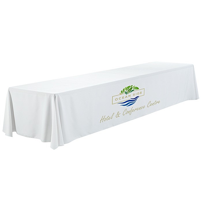 Custom Serged Closed-Back Table Throw - 16 feet