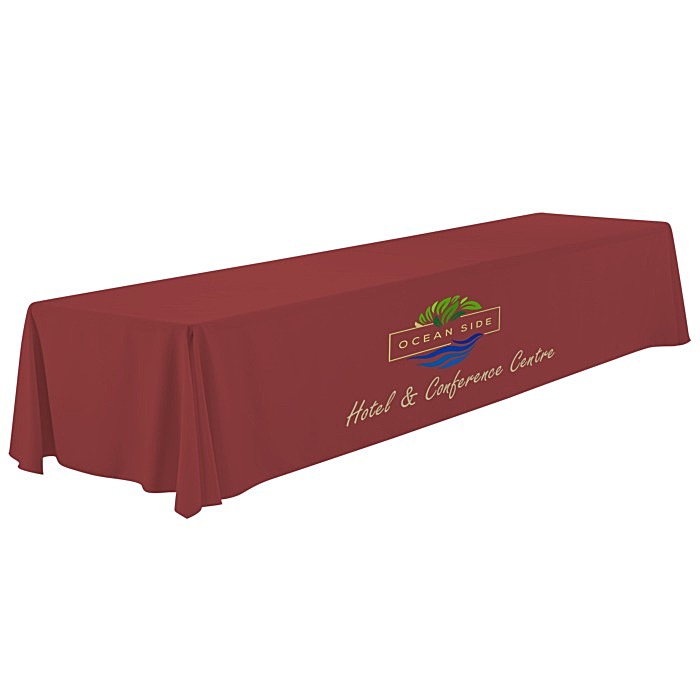 Custom Serged Closed-Back Table Throw - 16 feet