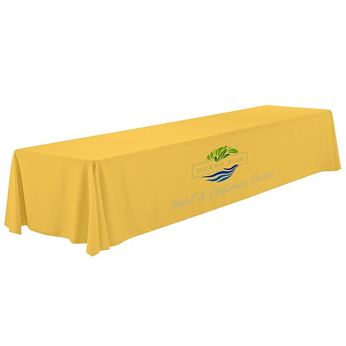 Custom Serged Closed-Back Table Throw - 16 feet