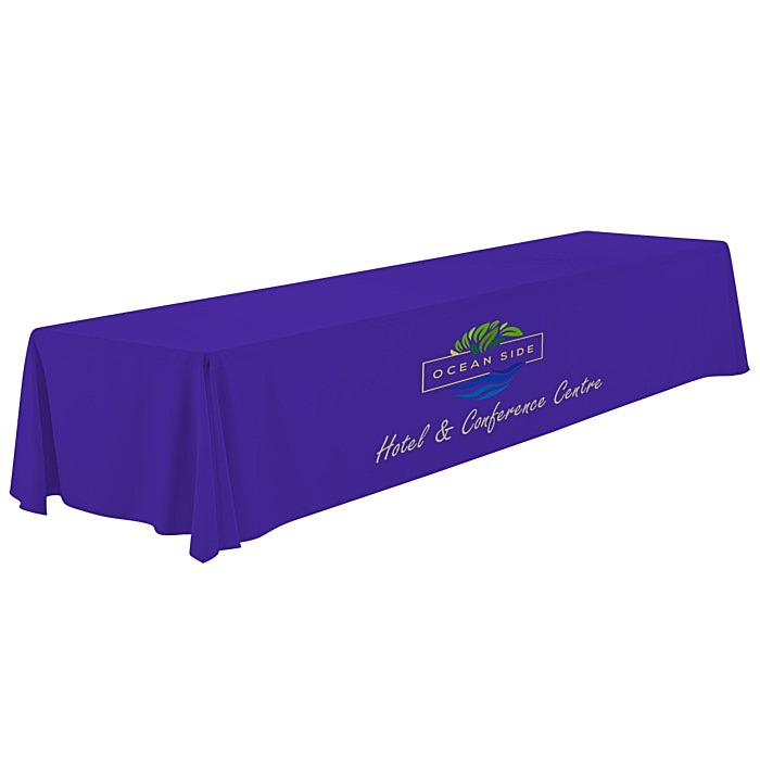 Custom Serged Closed-Back Table Throw - 16 feet